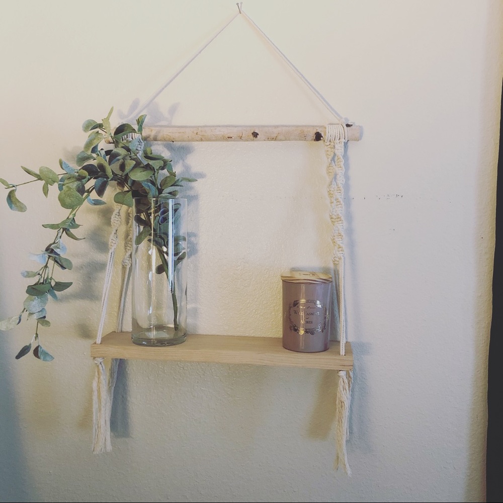 Macrame shelf